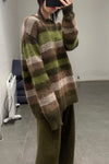 SWAYING/KNIT Mohair Gradient Straight Pants SW212XZ38 Green